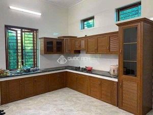 Tủ Bếp Nhôm Vân Gỗ Gold Door