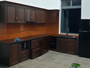 Tủ Bếp Nhôm Vân Gỗ Grando
