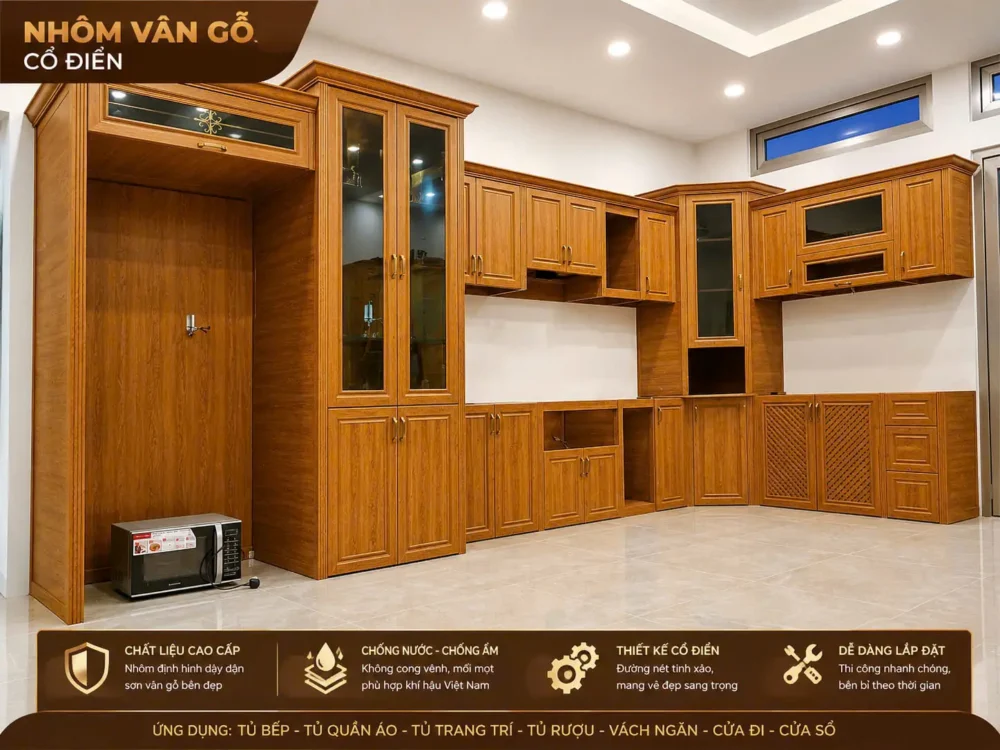 tu-bep-nhom-van-go-quoc-anh Tủ Bếp Cổ Điển