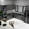 Tủ Bếp Nhôm Lá Ghép 