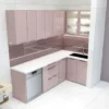Tủ Bếp Nhôm Lá Ghép 