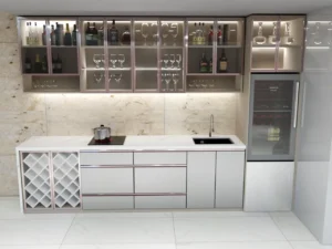 15+ Mẫu Tủ Bếp Inox Cánh Kính Đẹp 2024