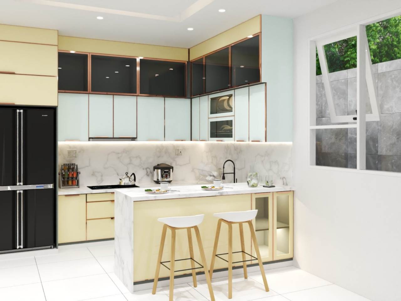 Tủ Bếp Nhôm Ocean Luxury