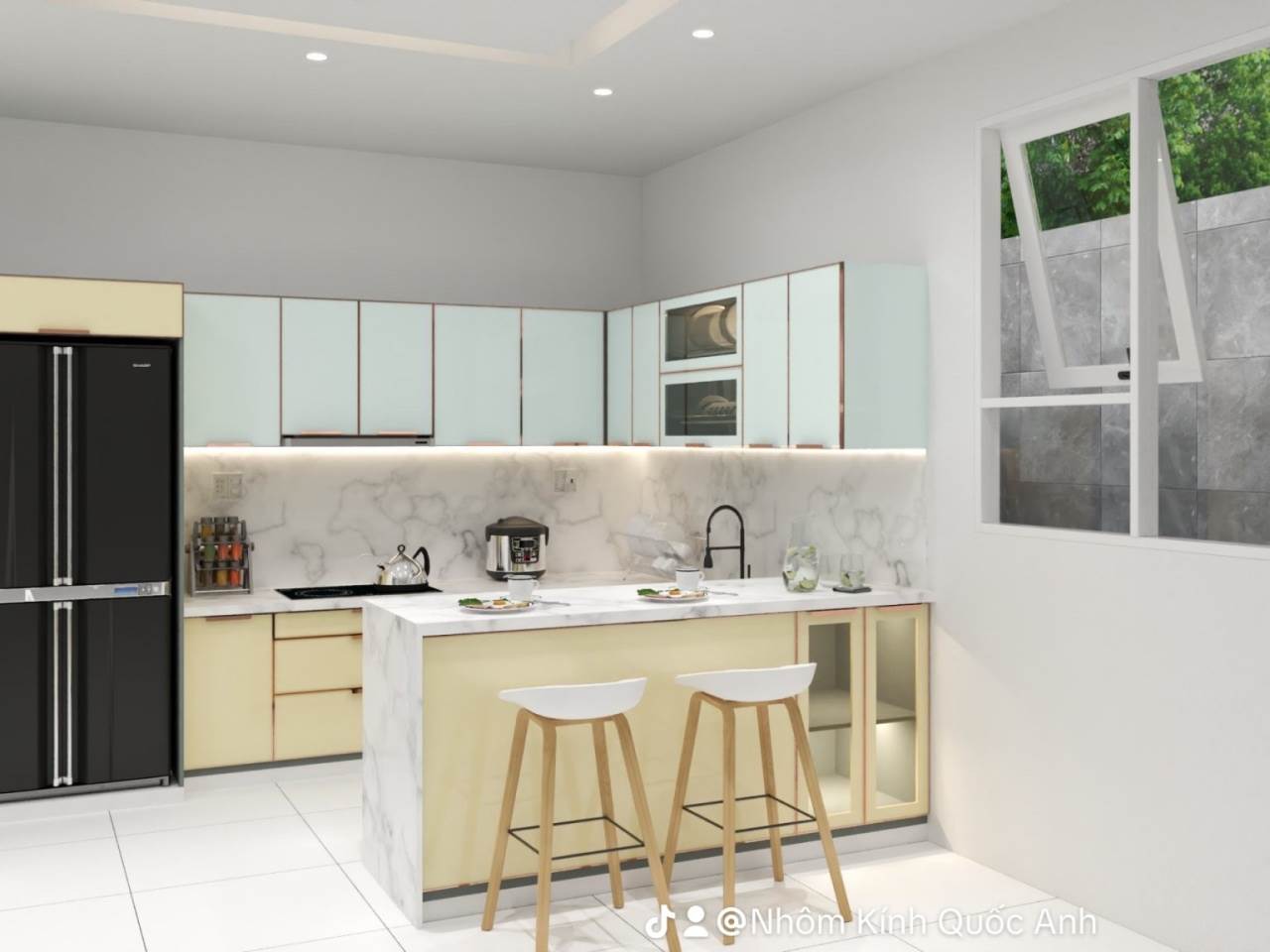 Tủ Bếp Nhôm Ocean Luxury