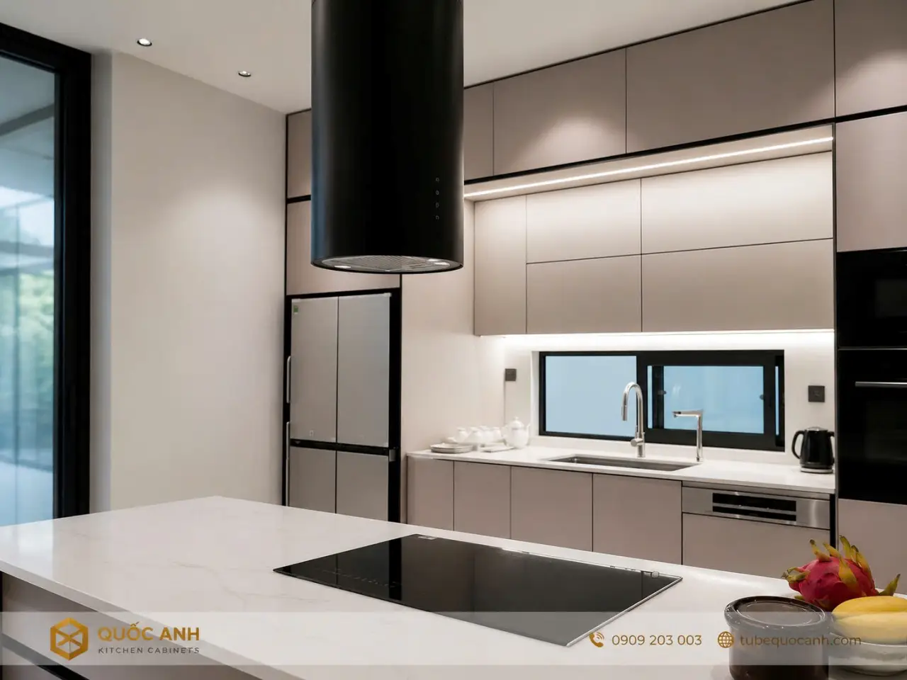 Bàn Giao Công Trình Tủ Bếp Inox Cánh Kính - Bình Dương