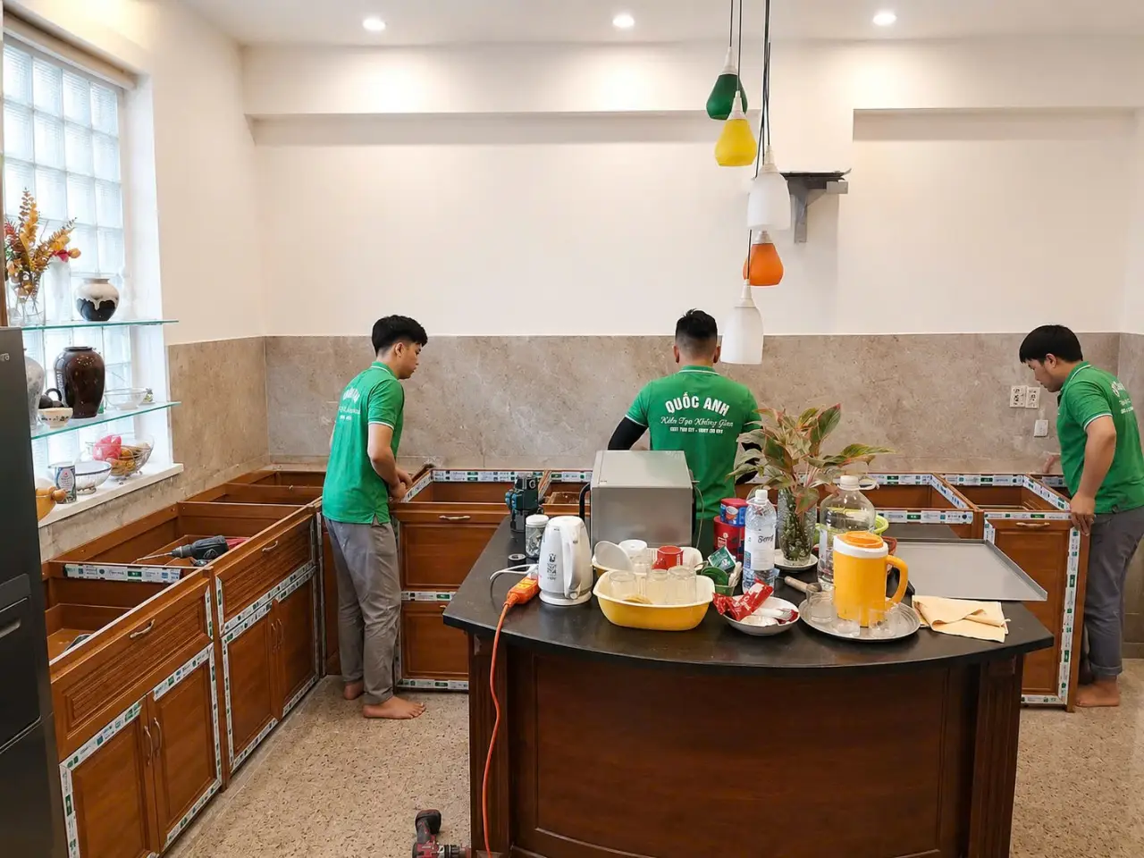 tủ bếp cổ điển