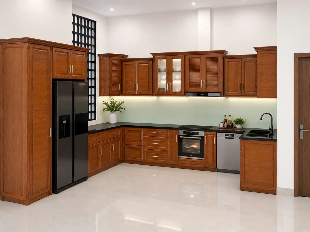 tủ bếp cổ điển